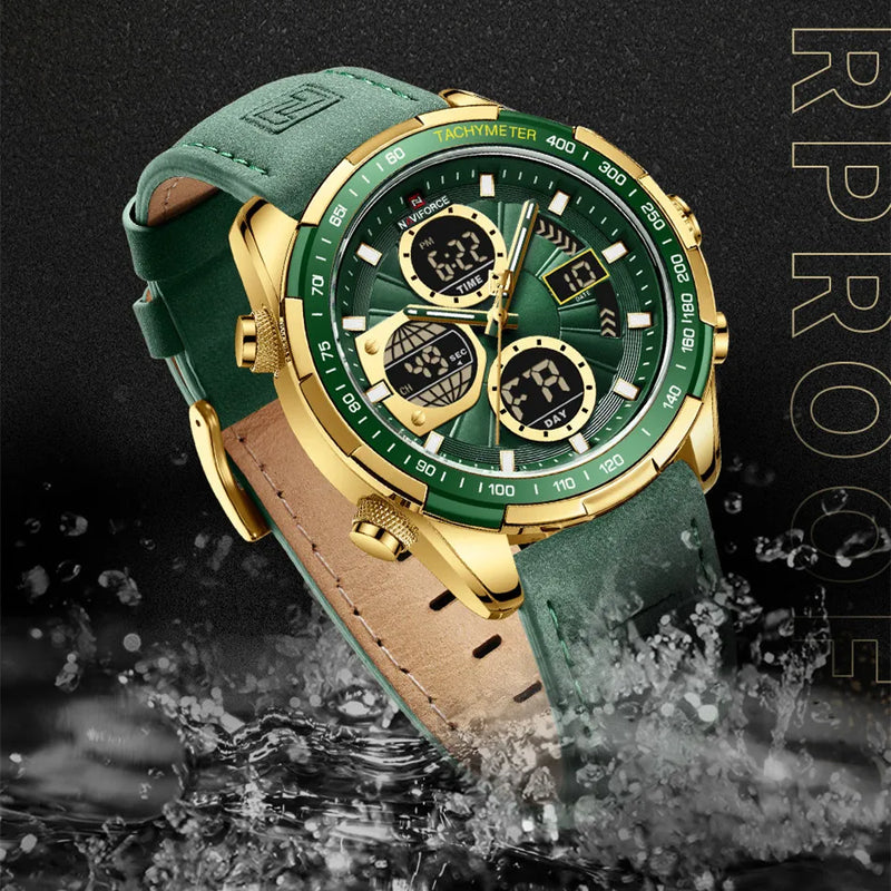 Relógio Masculino NaviForce Modelo de Luxo com pulseira de couro