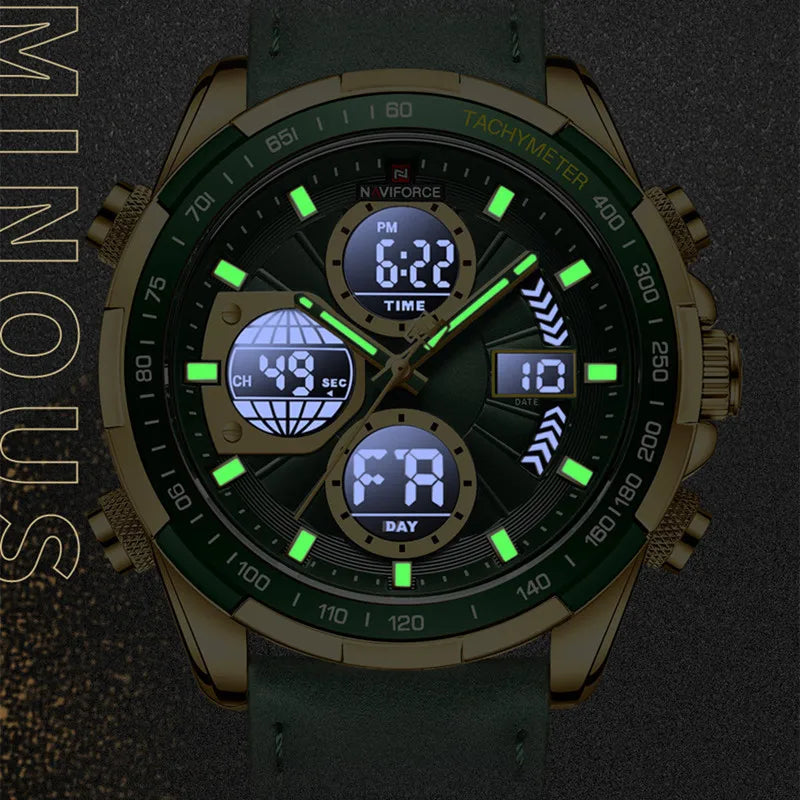 Relógio Masculino NaviForce Modelo de Luxo com pulseira de couro