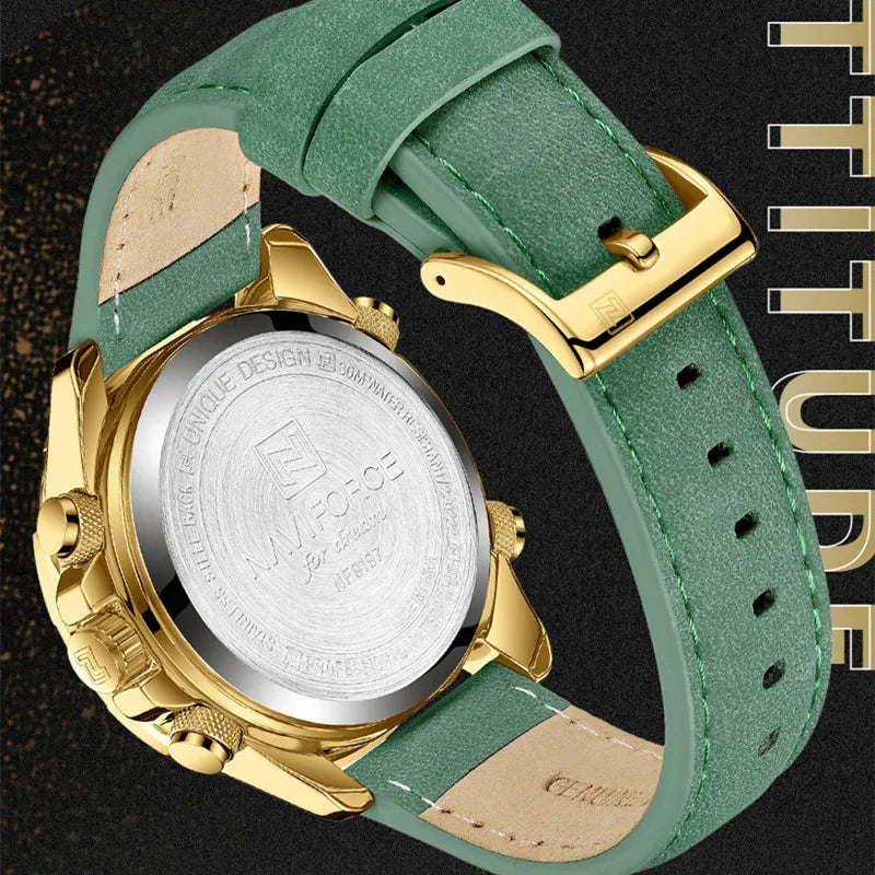 Relógio Masculino NaviForce Modelo de Luxo com pulseira de couro