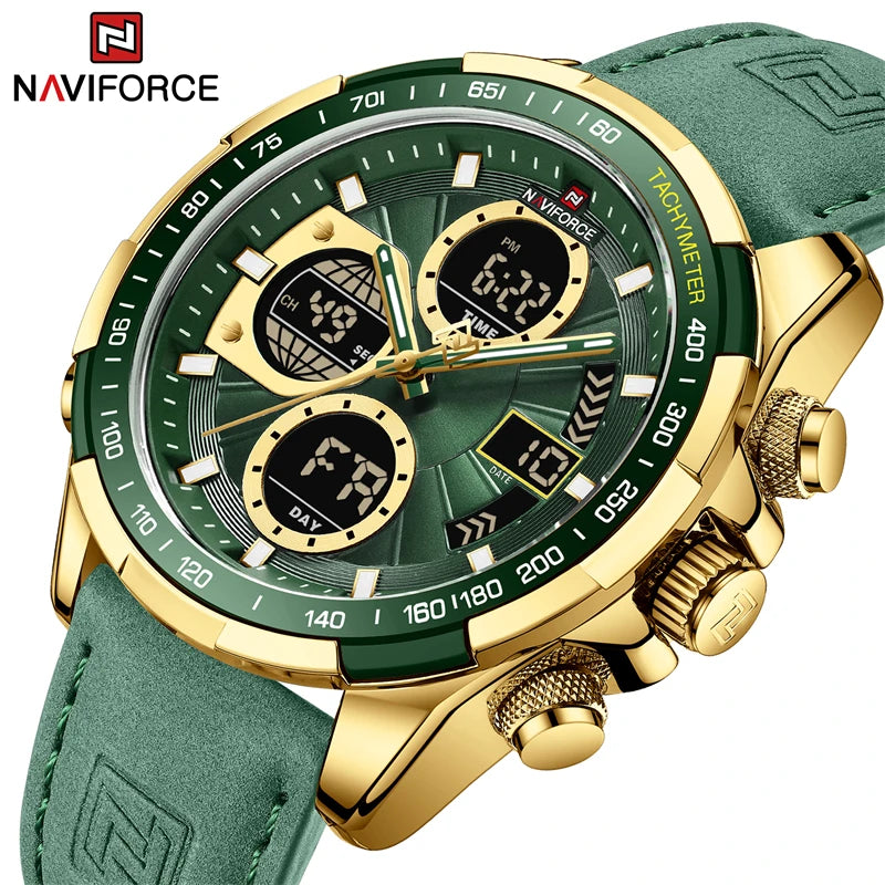 Relógio Masculino NaviForce Modelo de Luxo com pulseira de couro